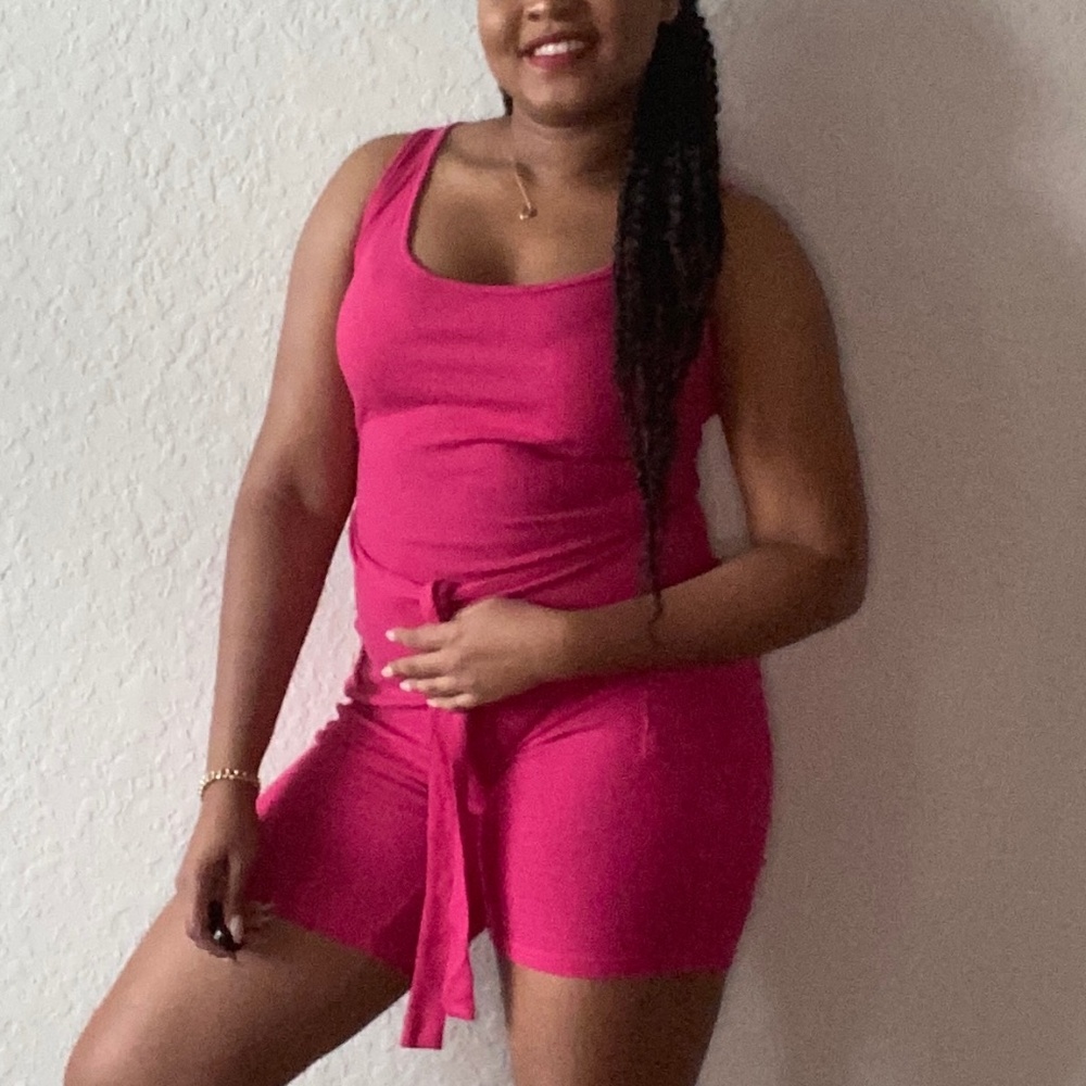 Passion Pink Rose Romper